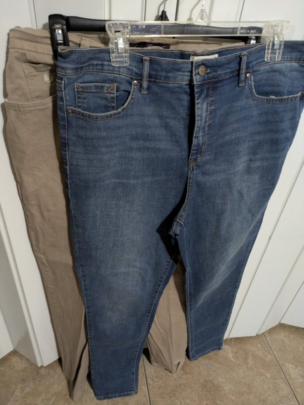 Set of two (Blue jeans & Beige Jeans)